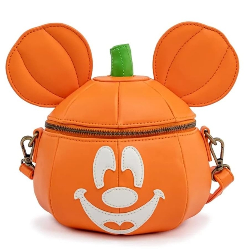 Disney Loungefly Minnie Mouse Glow Face Pumpkin Crossbody NWT